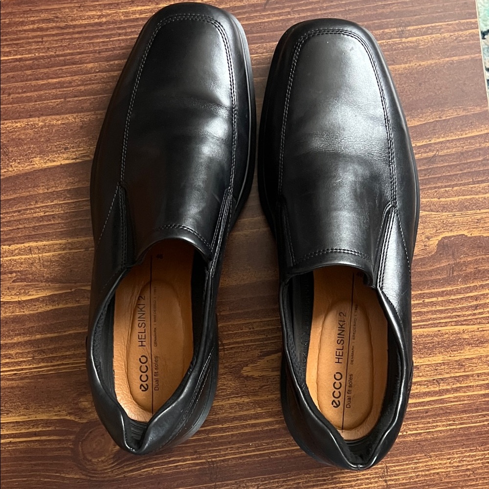 Ecco Black Leather Slip-On Loafers Helsinki 2